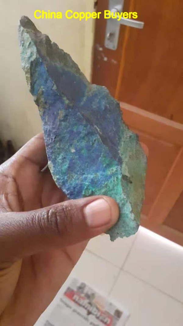 Some pictures of copper ore sent over by the seller